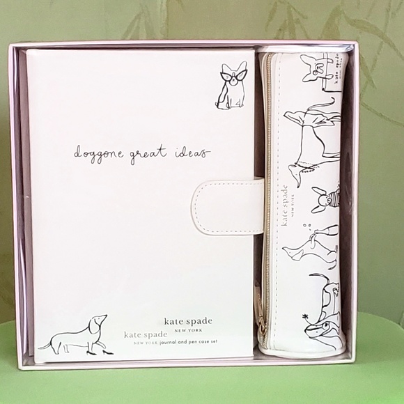 KATE SPADE DOG PARTY JOURNAL + PEN CASE SET:NWT - Picture 2 of 16